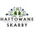 Logo Haftowane Skarby z kwiatowym motywem