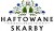 Logo Haftowane Skarby z motywem kwiatowym