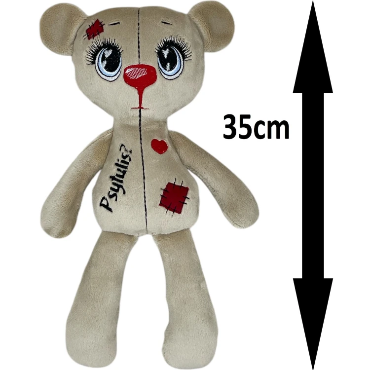 Pluszowy Miś Przytuliś z haftowanym imieniem i oznaczeniem wysokości 35 cm